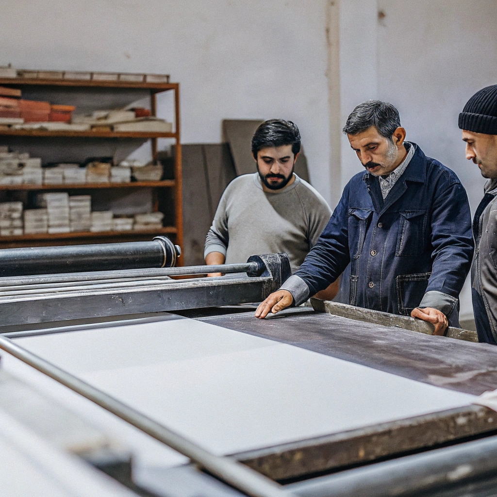 Arranged business cards on a clean surface